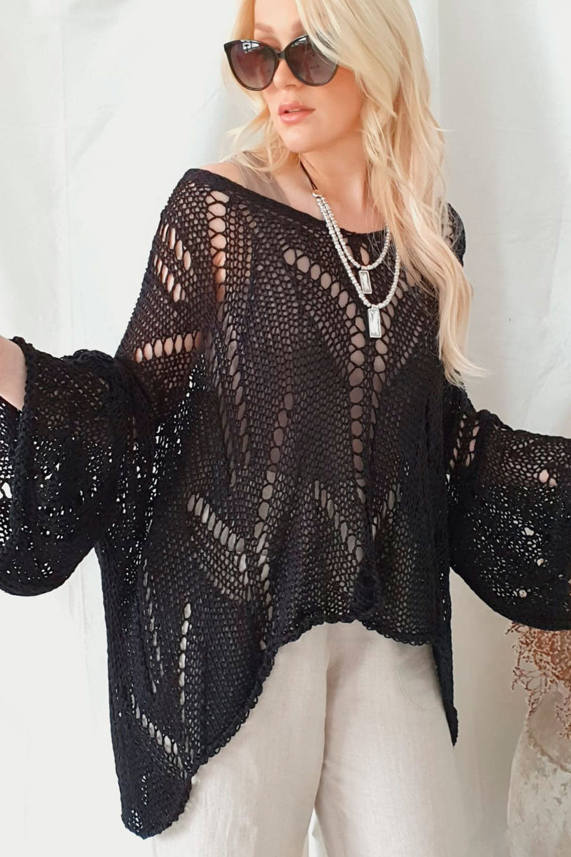 Boho dream knit, black