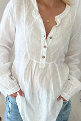 Candy linen shirt, white