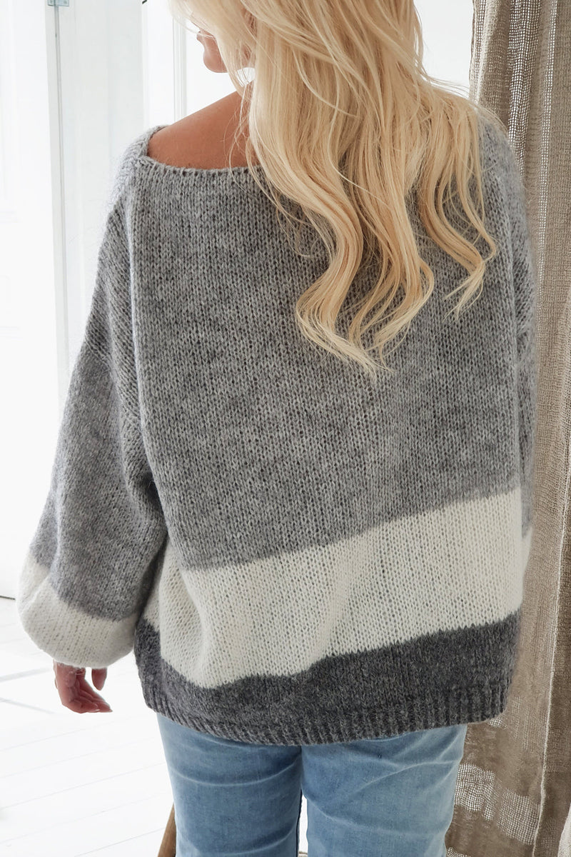 Carmelia mohair knit, grey