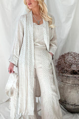 Chateau linen kimono, sand