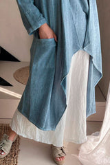 Chiara cotton jacket, blue