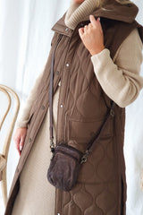 City phone bag, dark brown