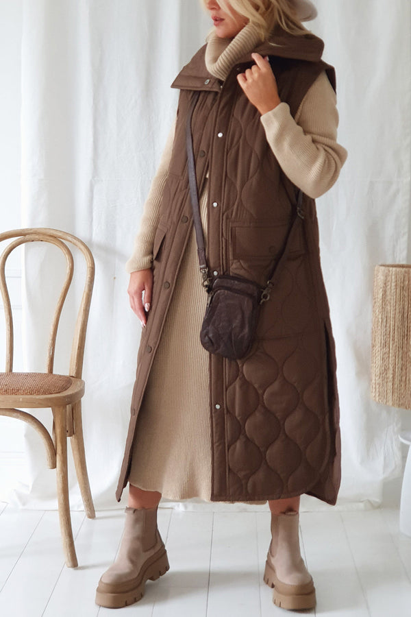 City phone bag, dark brown