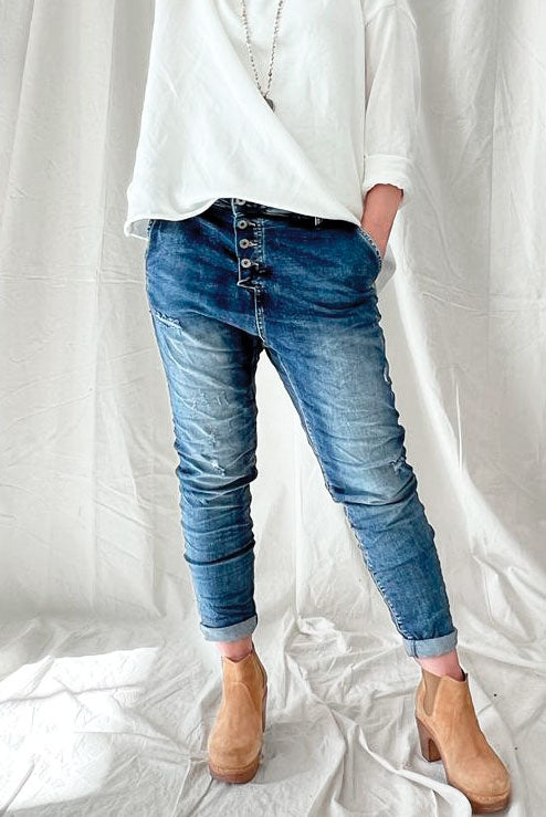 Cool jeans, mid wash