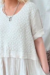Daphne linen dress, sand