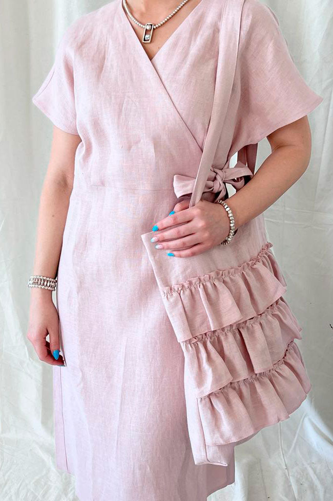 Dream linen bag, blush pink