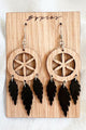 Dreamcatcher earrings, black