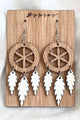 Dreamcatcher earrings, white