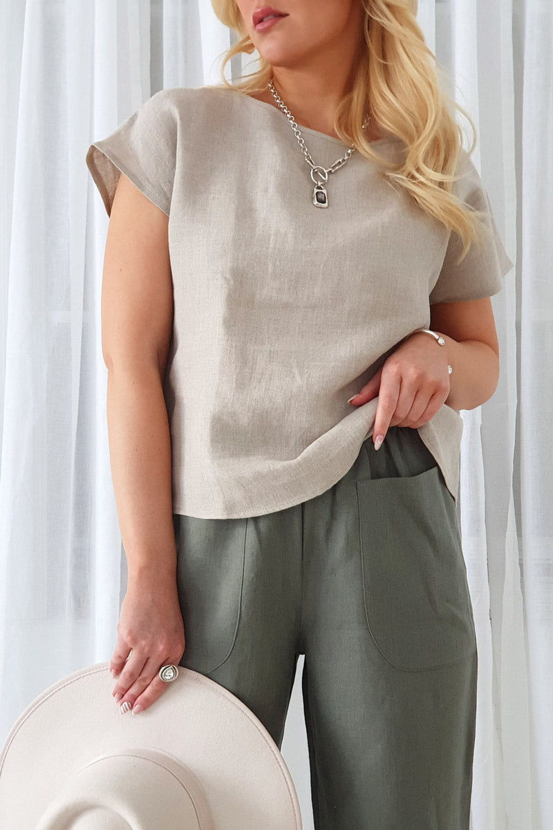 Elisa linen shirt, natural