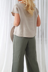 Elisa linen shirt, natural