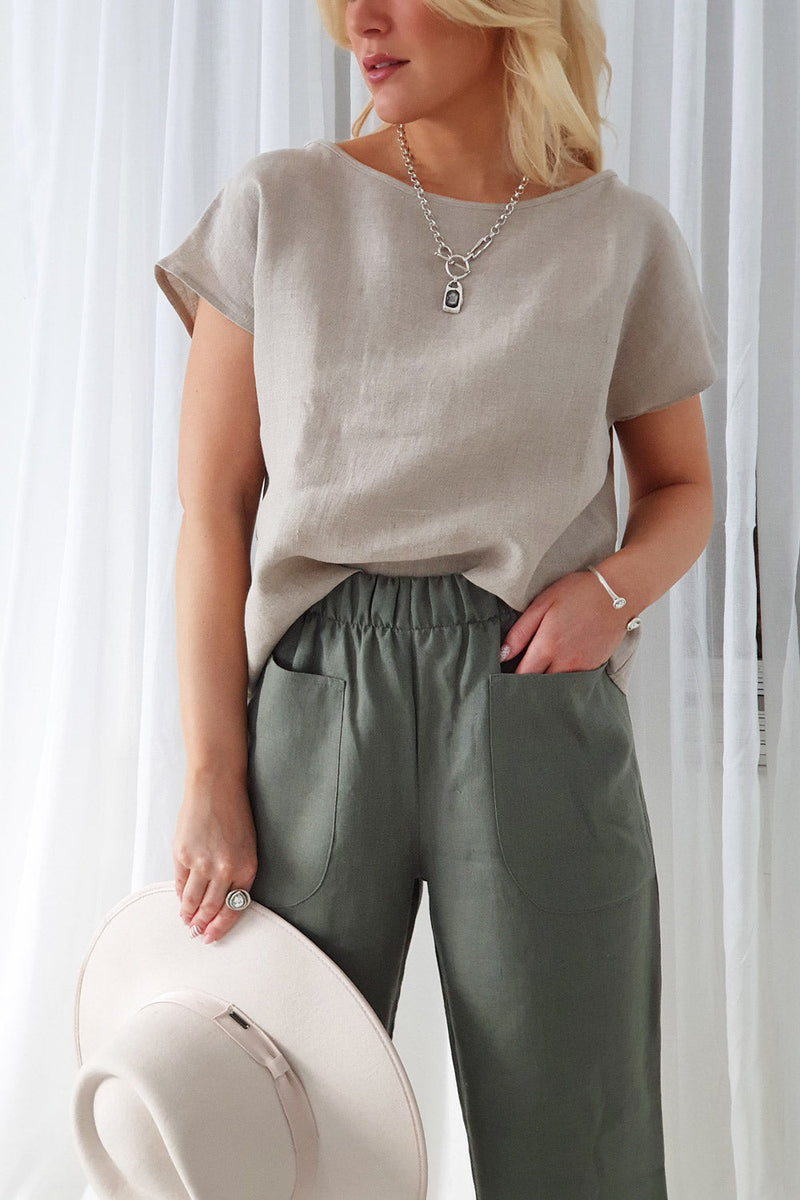 Elisa linen shirt, natural