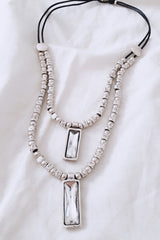 Emira necklace, silver