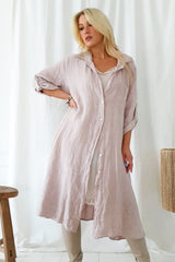 Fool for love linen jacket, light pink