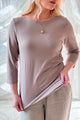 Gemma bamboo top, taupe