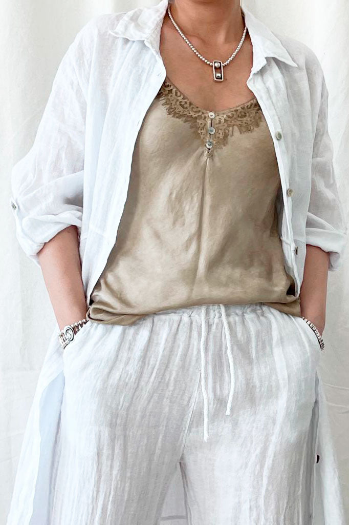 Goldie viscose top, caramel