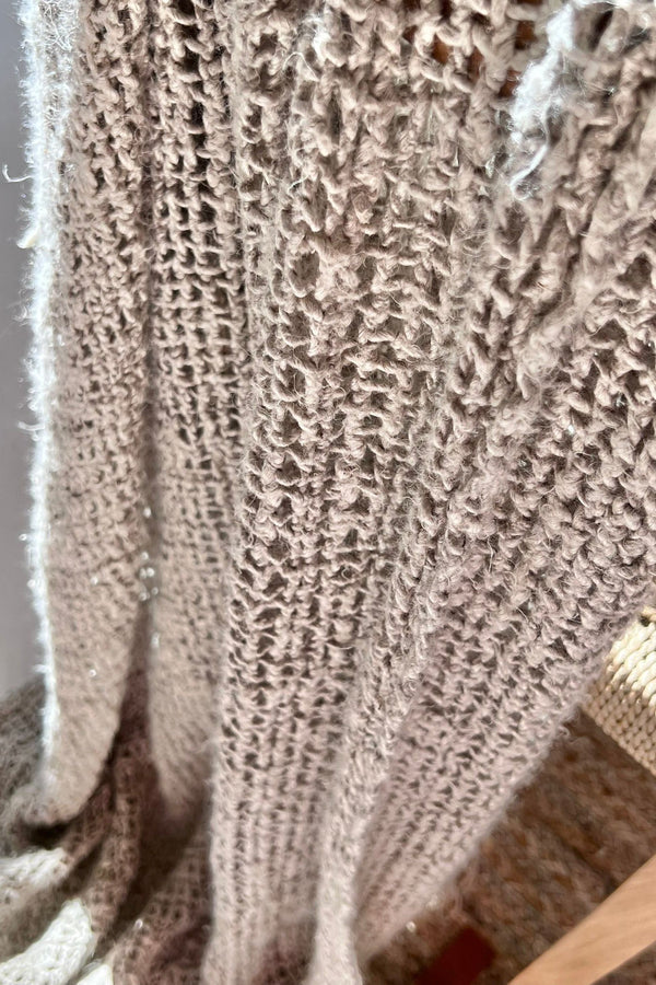 Hampi linen throw blanket, natural