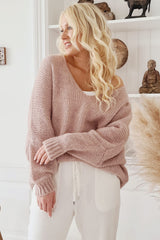 Honey mohair knit, rose pink