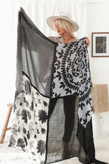Ines wool scarf, black