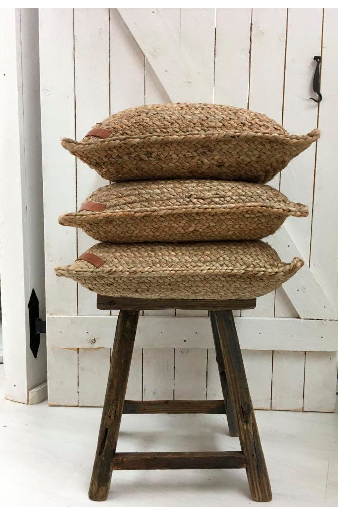 Jute pillow, natural