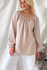 Jasmine cotton shirt, beige