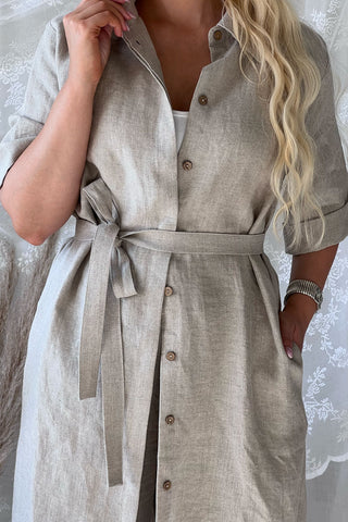 Julie shirt dress, natural