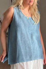 Kylie cotton top, blue