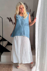 Kylie cotton top, blue
