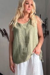 Kylie cotton top, khaki