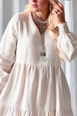 Lindsay linen dress, cream
