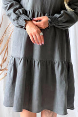 Lindsay linen dress, graphite