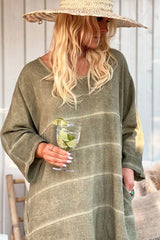 Luna cotton dress, khaki