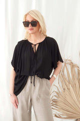 Marisa viscose shirt, black