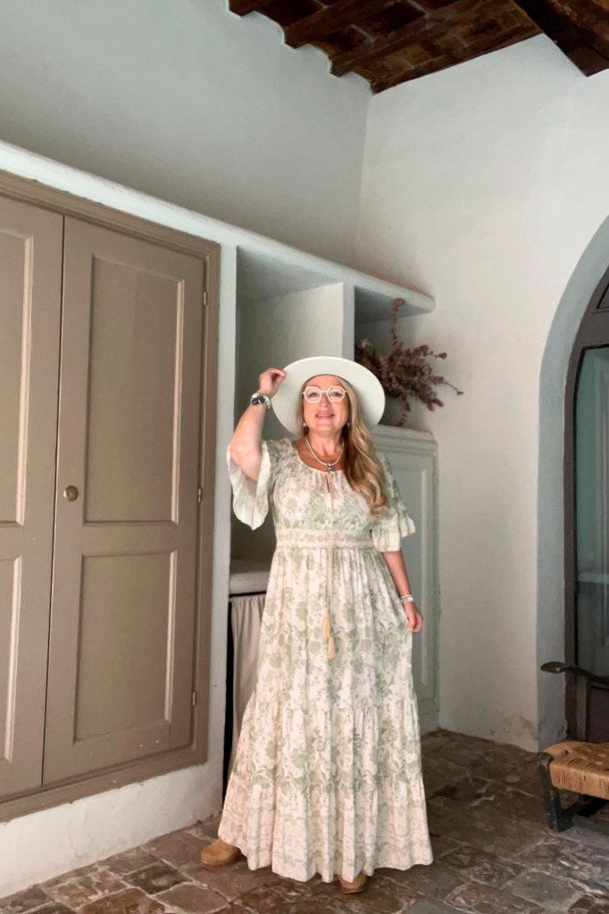 Meryl viscose dress, pastel green