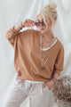 Miley cotton shirt, caramel