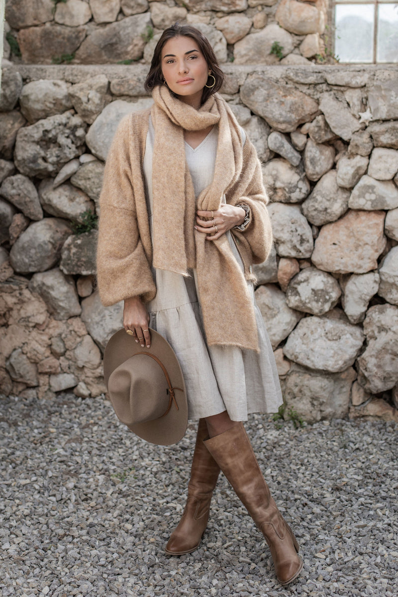 Mohair dream cardigan, caramel