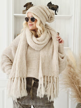 Muffy mohair scarf, beige