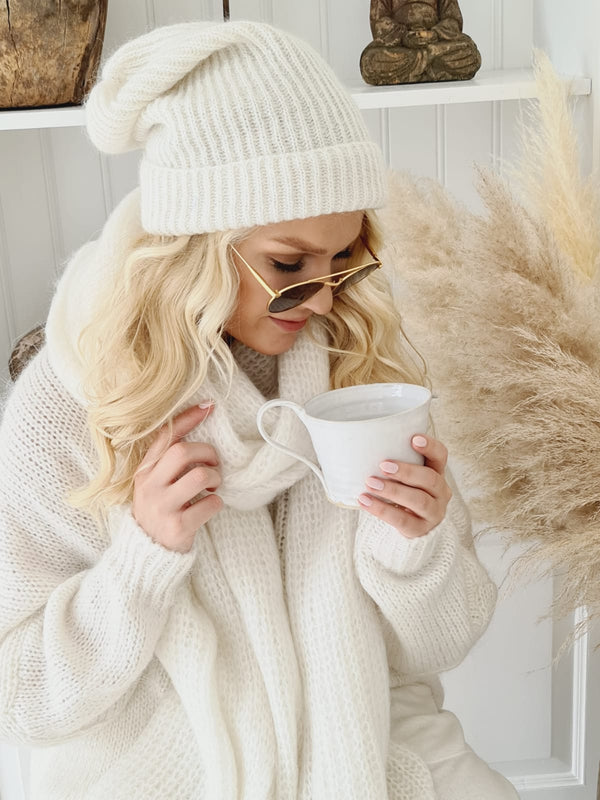 Muffy mohairbeanie, off white