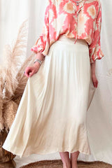 Noelle viscose skirt, beige