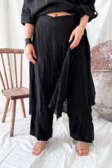 Nomade linen pants, black
