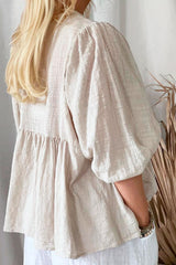 Nora cotton shirt, sand