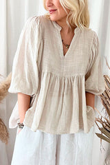Nora cotton shirt, sand