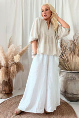 Nora cotton shirt, sand