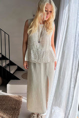 Vanessa linen skirt, natural