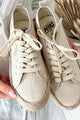 Ada linen espadrille sneakers, beige