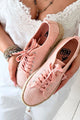 Ada linen espadrille sneakers, dusty pink