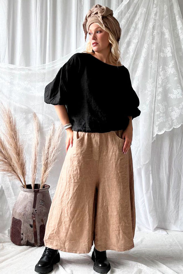 Rowan flared pants, caramel