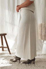 Sassy knit skirt, off white