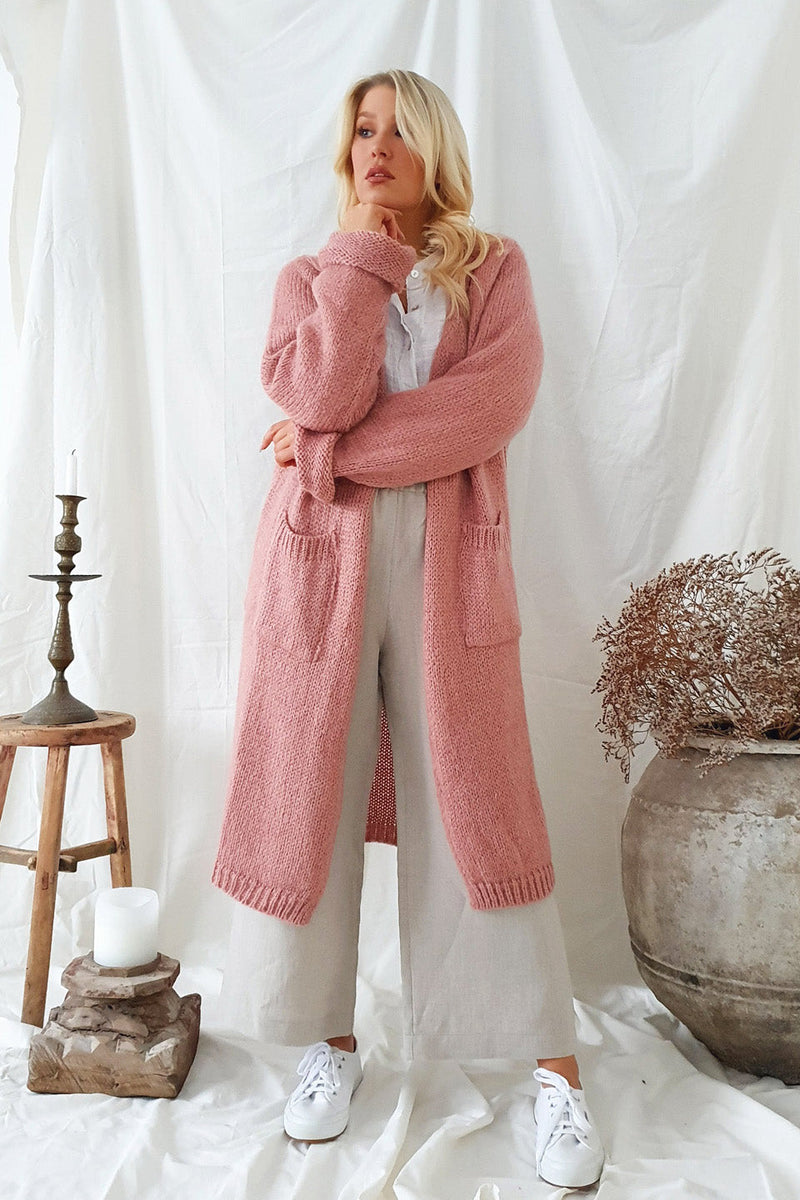 Slowly morning cardigan, peach blush