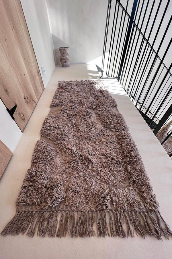 Stones cotton carpet 70x150, taupe