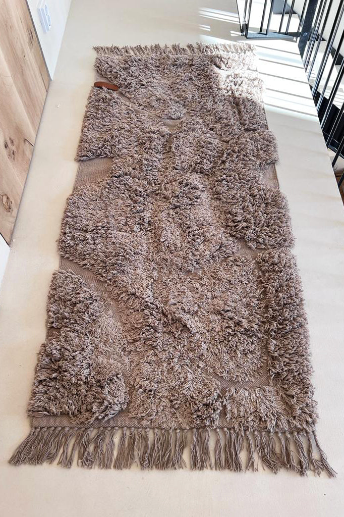 Stones cotton carpet 70x150, taupe